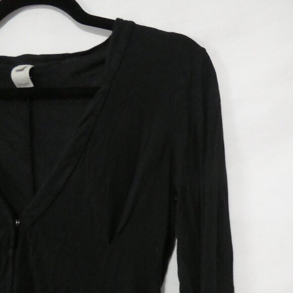 TROUVE | medium | Black V-Neck | Single Snap Button Cardigan | Pockets | NWOT - Picture 4 of 7
